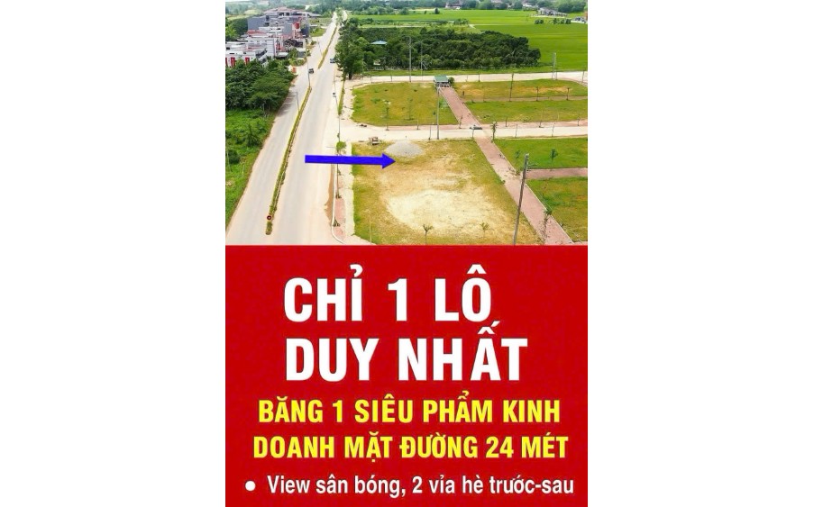 ĐẤT KINH DOANH MẶT ĐƯỜNG 24m Đấu giá Bạch đa, KIM HOA, mê linh, Hà Nội, GẦN VÀNH ĐAI 4 ĐƯỜNG 120m Vị trí đắc địa